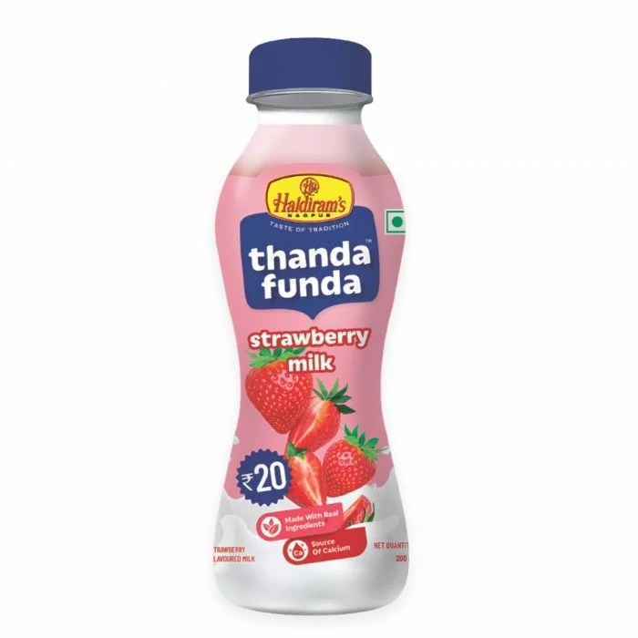 Thanda Funda – Strawberry Flavour Milk (180ml – Pack of 12)